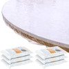 Boao 6 Pcs 48 Inch Round Waterproof Table Cover Elastic