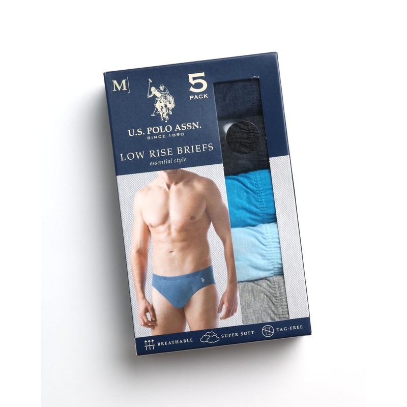 U.S. Polo Assn. Men's Underwear - 5 Pack Low Rise
