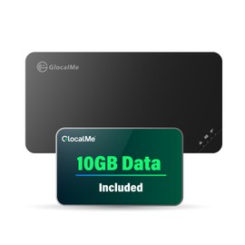 GlocalMe U3 4G LTE Mobile Hotspot Device with 10GB US/CA/MX Data 30 Days, Portable WiFi Hotspot for Travel in 200+ Countries, No SIM Card Needed, 10 Connected Devices, Pocket WiFi (U3 with 10GB)
