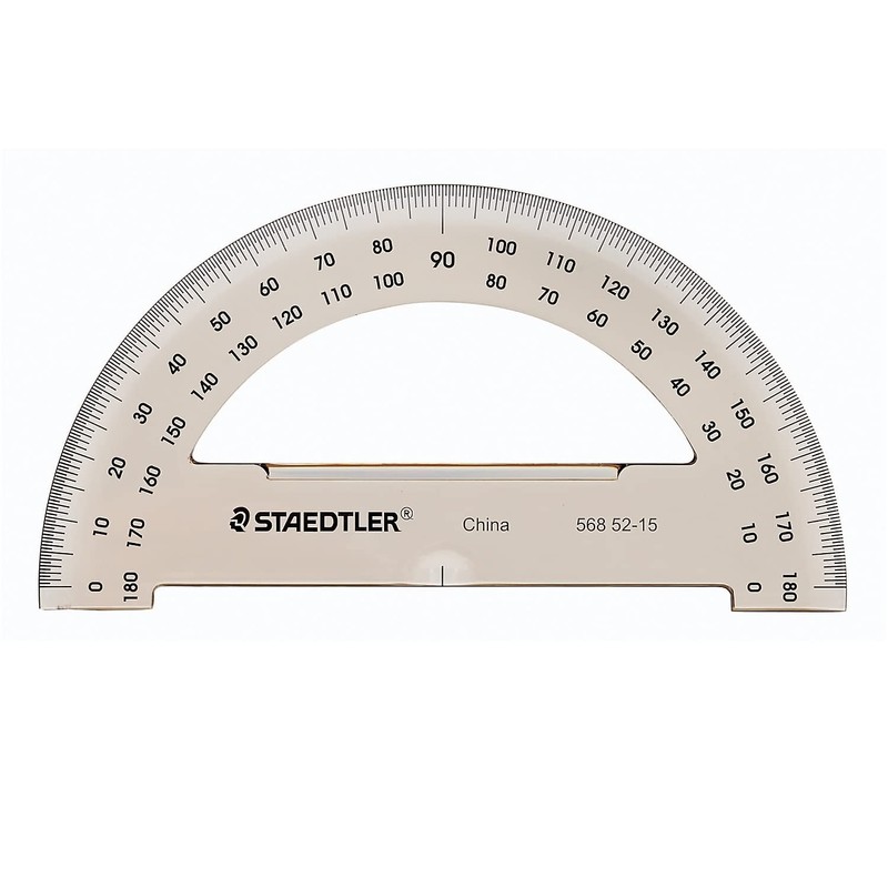 Staedtler(R) Semicircular 6in. Protractor, Clear