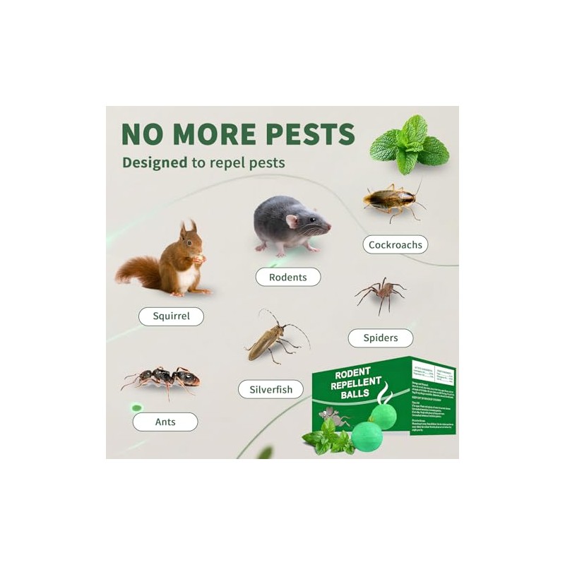 Natural Peppermint Oil Rodent Repellent - 24 Pack