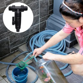 Qcwwy Aquarium Water Change Valve, 3-Way Water Flow Control Valve, Aquarium Faucet Nozzle Connectors for 12/16mm Hose, Portable and Durable