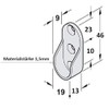 MS Beschläge Wall Bracket 1 Pair Clothes Rail Holder Coat