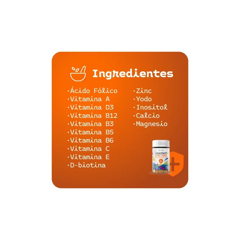 Gomitas Niños Calcio Magnesio Yodo Zinc Inositol Vitamina