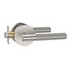 Amerdeco 1 Pack Brushed Satin Nickel Passage Knurled Door Handles,