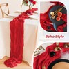 10 Pack Red Cheesecloth Table Runner, 10FT Long Semi-Sheer Gauze