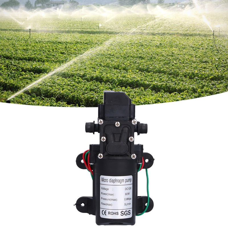 12V Water Pressure Diaphragm Pump 60W Self Priming Booster Sprayer