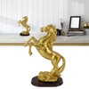 Horse Statue Gold Synthesized Resin Unique Horse Art Figurine for