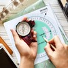 Saypacck Marine Navigation Slide Rule Nautical Plotter Protractor Ship Navigation