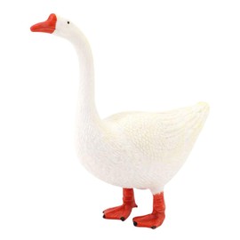 Toddmomy Goose Statue Plastic Goose Figurine Garden Goose Sculpture Desktop Goose Ornament Animal Figurine for Home Patio Easter Decorations (White)