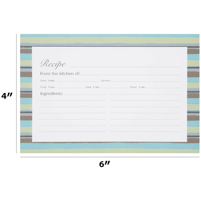 C.R. Gibson Q12-25098 Forage 4x6 Double Sided Recipe Cards, Multicolor,