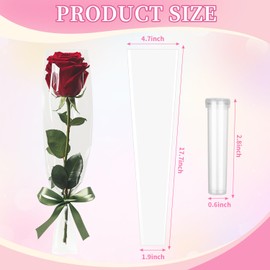 BNJZWJJ 200pcs Singer Rose Sleeve with 200 Pcs Floral Water Tubes for Bouquets, Flower Bag and Flower Holder for Bouquets, Rose Wraps Flower Tubes for Fresh Flowers