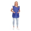Chasuble Tunic Throw Apron Dederon Nylon Nostalgia Ruffle Dots, Blue