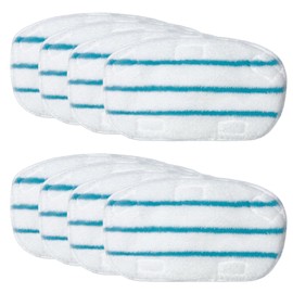 Steam Mop Pads Compatible with PurSteam ThermaPro 10-in-1 and ThermaPro 211 Steam Mop Cleaner Microfiber Pur steam Mop Replacement Pads (Red White, 8)