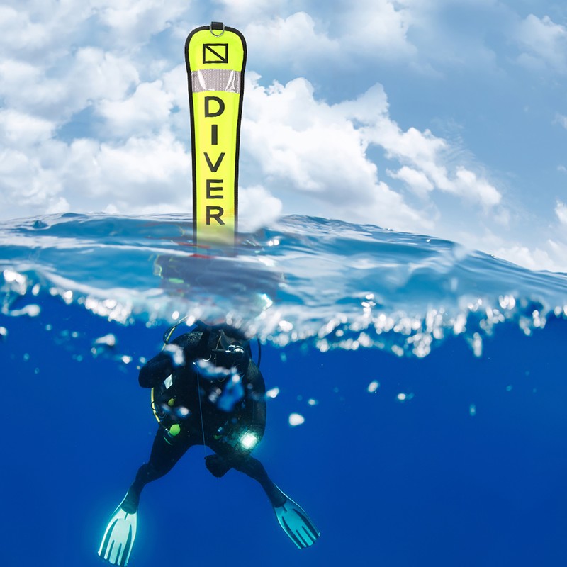 High Visible Inflatable Scuba Diving SMB Surface Signal Marker Buoy(Fluorescence