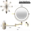 IMIKONA 9" Wall Mounted Lighted Makeup Mirror,4000mAh Rechargeable Double Sided