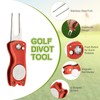 PATIKIL Golf Divot Repair Tool, 4 Pack Foldable Metal Golf