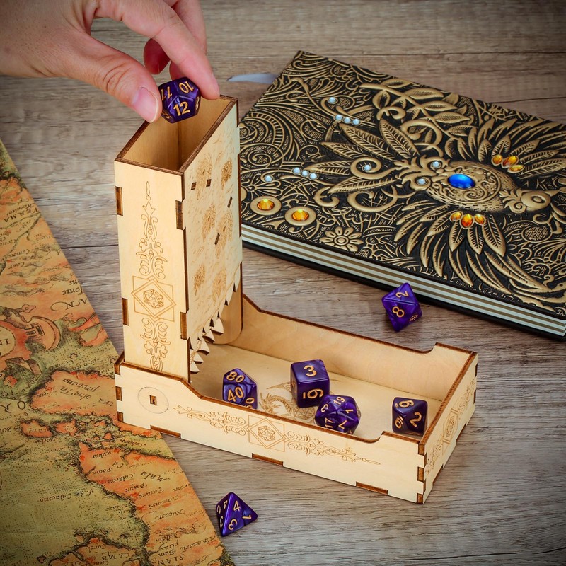 BYRRSF Dice Tower Dice Tray for Tabletop Role Playing Games