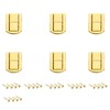 6pcs Toggle Catch Lock,Antique Vintage Lock, RETR Golden Hasp with