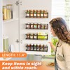 Bunoxea Spice Rack wall mounted 4 Pack, Space-Saving Spice Organizer
