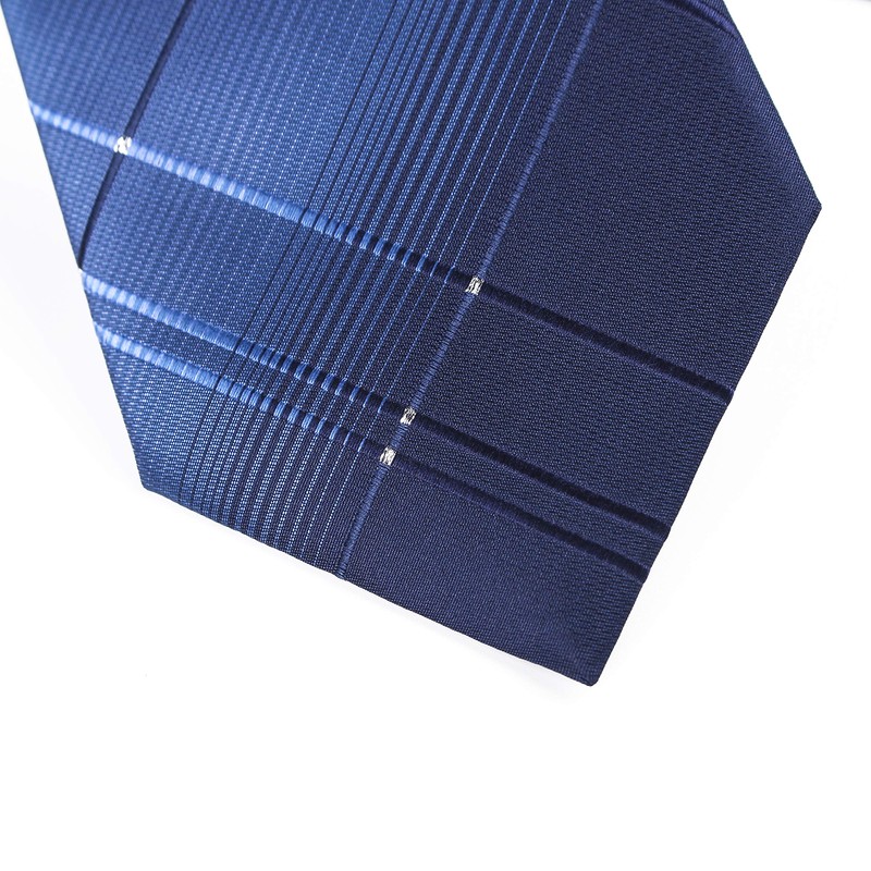 Corbata con cierre preatada para hombre, diseño de rayas, para