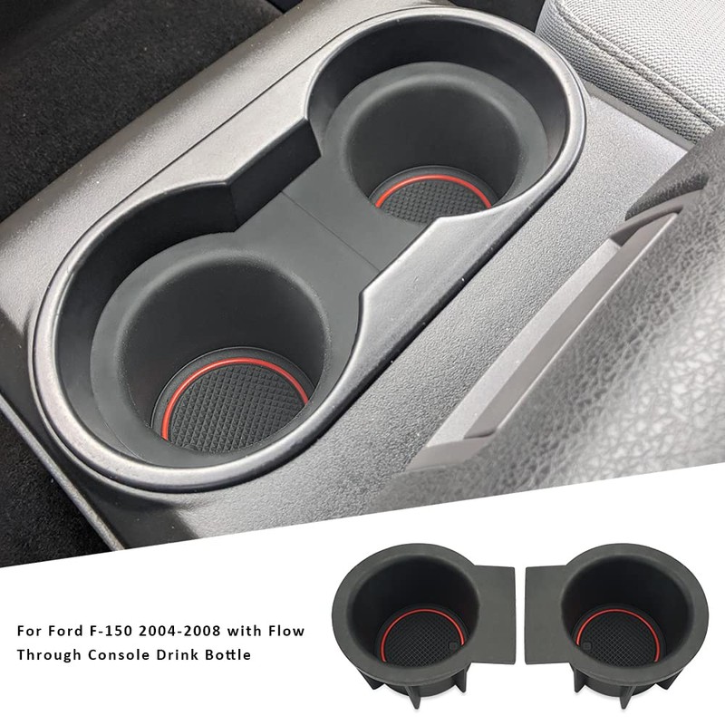 AOTEMILK TPE Console Cup Holder Inserts Replacement for Ford F150