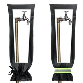 Outdoor Faucet Covers for Winter Freeze Protection 2 Pack Reusable Garden Faucet Cover Socks for Various Faucet Water Spigot Pipe Hose Bib,Waterproof Insulated Anti-Freeze Covers-XL