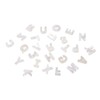 LiQunSweet 26 Pcs Natural Alphabet Letter White Shell Mother of