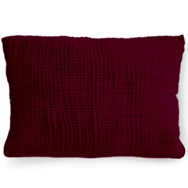 PinkZebra Organic Muslin Double Gauze Pillowcase 35 x 40 cm for Children and Adults, Oeko-Tex Certified, Soft Pillowcase GOTS Certification, Cushion Cover, Claret