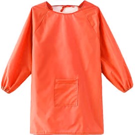 YeeHeen Art Smock Artist Painting Apron Waterproof Long Sleeve Smock with Pocket Orange XL