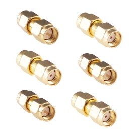 RFaha 6pcs Antenna Adapter SMA Male to RPSMA Male Connector Splitter Converter for Audio FPV Antennas Radio Video(F13-6)