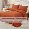 Andency Burnt Orange Twin Size Comforter Set, 2 Pieces Terracotta
