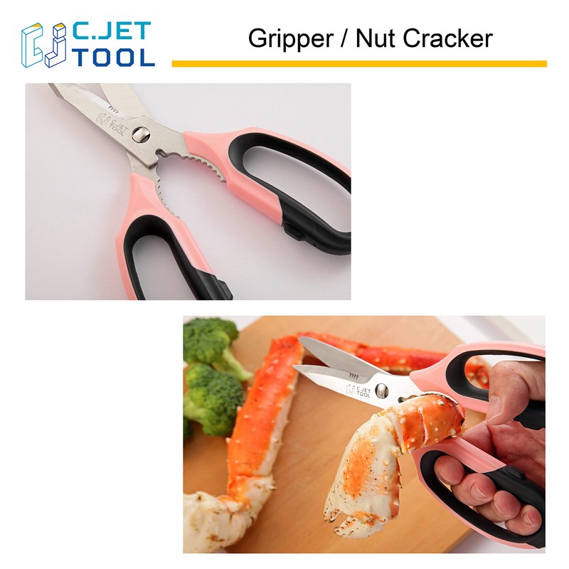 C.Jet Tool Kitchen Shears Disassemble Blade Washing Multi-functional Kitchen Scissors