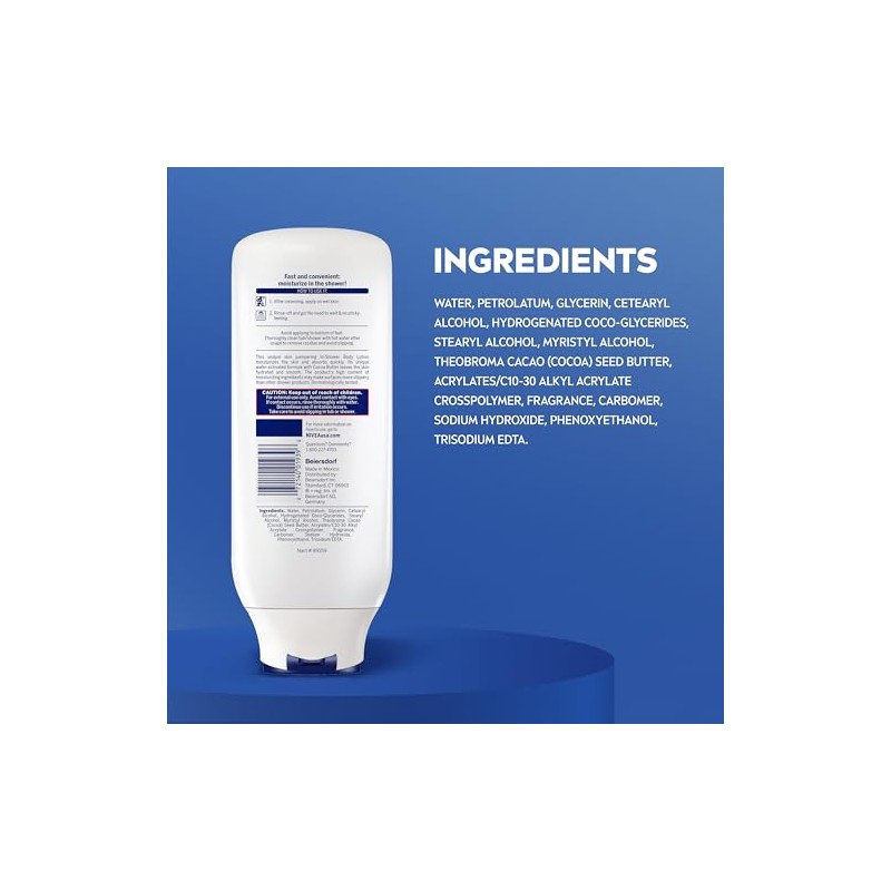 NIVEA In-Shower Cocoa Butter Body Lotion, 13.5 Ounce