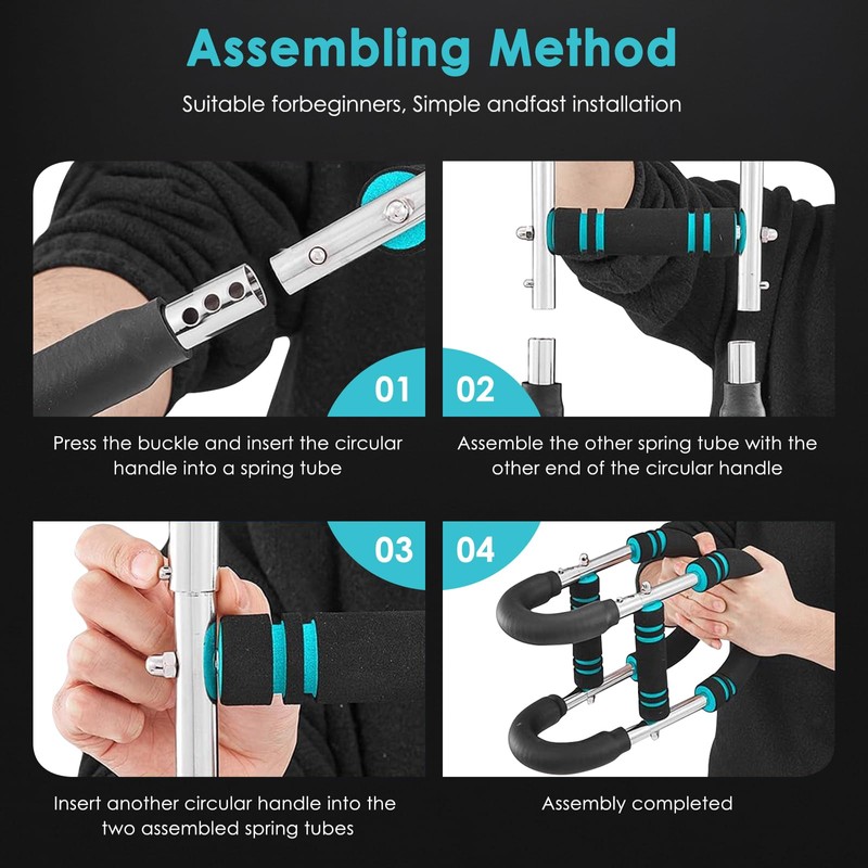 Twister Arm Trainer, 60-110lb Adjustable Chest Workout Equipment with 3-Speed