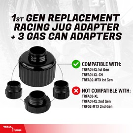 TERA PUMP TRFA01-XL Racing Fuel Transfer Pump Replacement Gas Can 4X Adapters (Fits 1st Gen TRFA01-XL only)