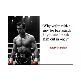 Rocky Marciano 8x10 print with famous quote Heavyweight champion boxing
