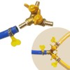 1/4" Hose Barb valve, Brass 3 Way Shut Off Valve