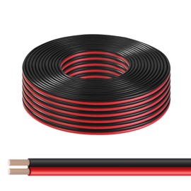 SPTDACSFP 16 Gauge Wire 30FT, 2 Conductor Electrical Wire Red Black Cable, 16 AWG Stranded Oxygen Free Tinned Copper Wire for LED Lighting, RC Cars, Home Electrical, Automotive