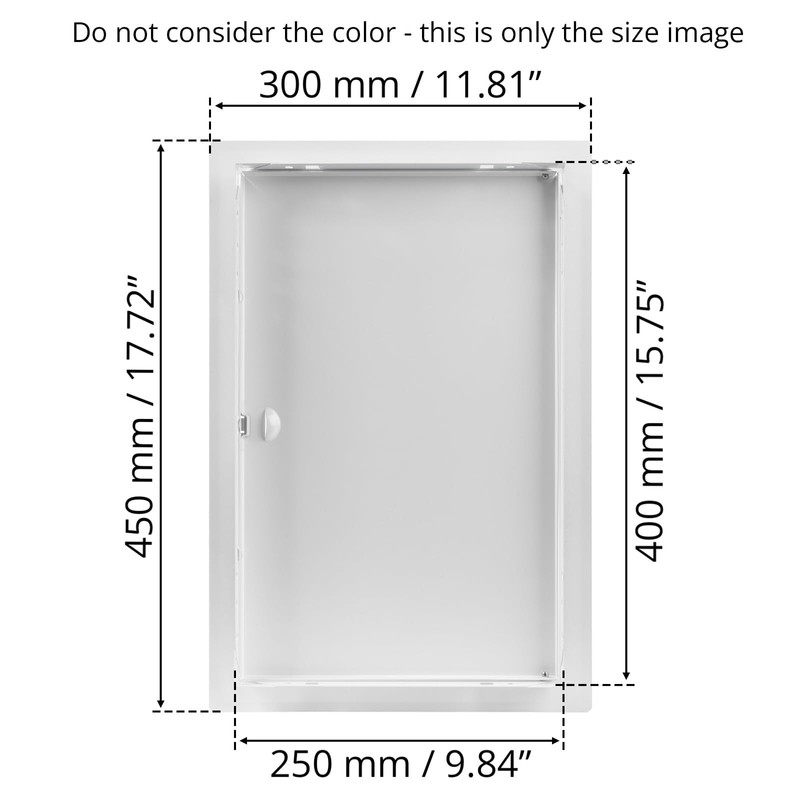 HVAC OV 10 x 16 Inch White Square Metal Plumbing