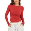 PrettyGuide Women's Basic Long Sleeve Tight Shirts Cute Going Out