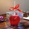 JOERSH 4x4x4 Inches Candy Apple Boxes with Hole and Paper