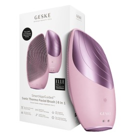 GESKE SmartAppGuided™ Sonic Thermo Facial Brush | 6 in 1 | Skin Cleansing | Cleansing Brush with Thermal Function | Facial Massager | Electric Facial Brush | Facial Cleansing Device