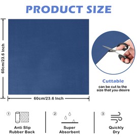 Washing Machine Cover 60 x 60 cm, Universal Washing Machine Cover, Non-Slip Washing Machine Cover, Non-Slip Washing Machine Mat, Dust Cover for Washing Machine, Dryer, Lid Protector