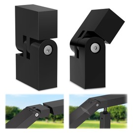 Gyykzz 2 Pack Vertical Pivot Connector with Screws for Stainless Steel Handrail, 180° Adjustable Hand Rail Fitting for Top Railing, High Strength POM Connector Block for Stair Horizontal Handrail