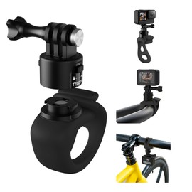 TELESIN S2 Quick Release 360 Flexible Mount Wrap Band, Bike Motorcycle Handlebar Roll Bar Tube Stick Pole Mounting Accessories for Hero 12 11 10 8 7 Insta360 X3 X4 Go3 Ace Pro DJI Action 4 Pocket 3