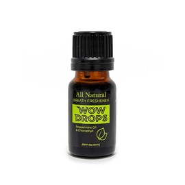 Wow Drops Pure Peppermint Essential Oil- .34 OZ Travel Size, 100% Pure Natural, Vegan, Premium Grade Essential Oils for Breath Freshener, Diffuser, Bath, Tea and Massage Oil