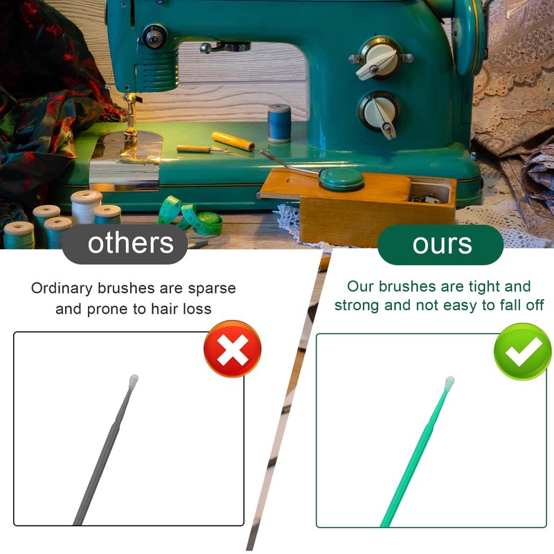 200 Pcs Sewing Machine Cleaning Brushes Tool Kit, Disposable Bendable