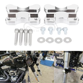 Unbranded Motorcycle Chrome CNC Front Fender Riser Spacer For Harley Softail Deluxe FLSTN