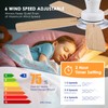 BYKISTOK Flush Mount RGB Ceiling Fan with RGB Light -